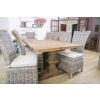 2.4m Monastery Reclaimed Teak Dining Table with 8 Latifa Chairs - 10